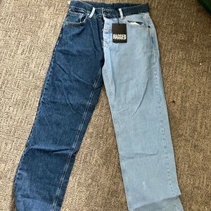 Ragged priest split jeans